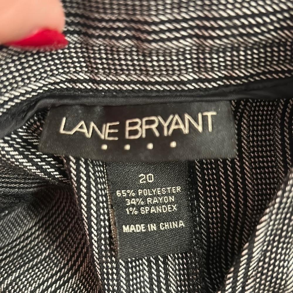 Lane Bryant Grey striped pencil skirt sz 20